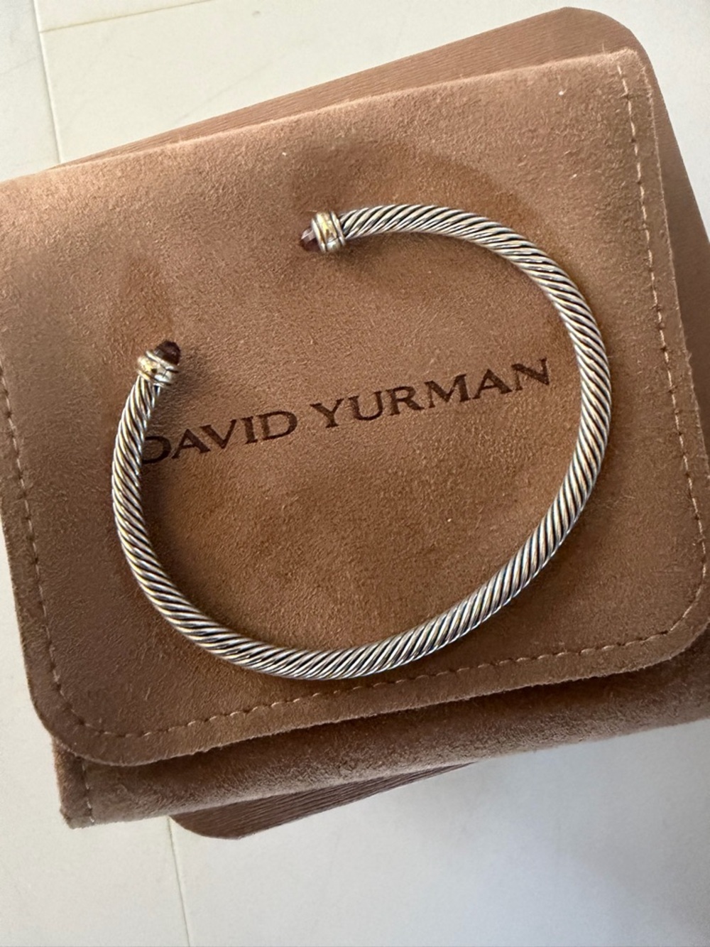 David Yurman Classic Cable Bracelet 4mm Amethyst